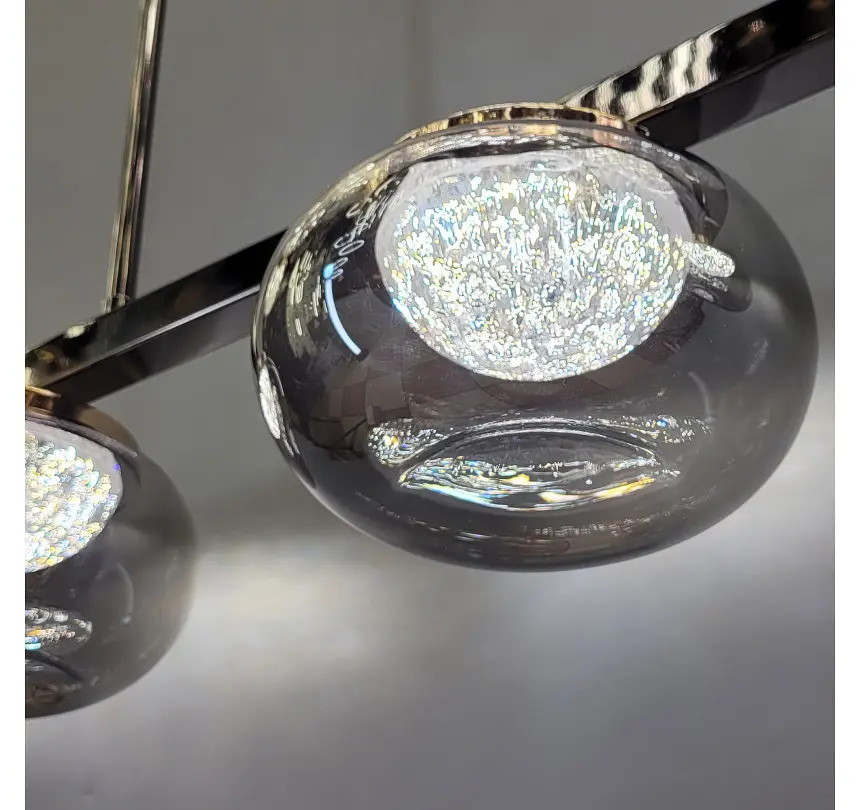 Світлодіодна люстра підвісна Artlight LQ7125-5L з п'ятьма графітовими плафонами, 29W - фото 7