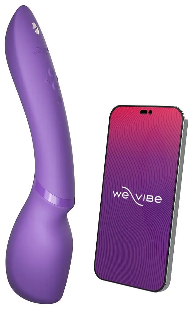 Смарт-вібромасажер We-Vibe Wand 2 Purple, дуже потужний, функція Smart Silence - фото 5