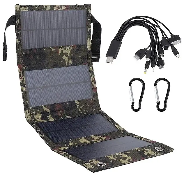 Складаний сонячний зарядний пристрій Solar panel 10 W B093SR3FSM Сонячна панель - фото 2