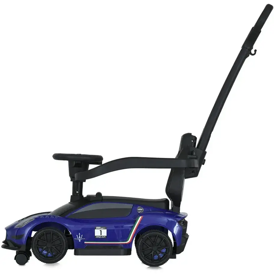 Дитяча каталка-толокар 2 в 1 Bambi M 5106-4 з батьківською ручкою синій - фото 3