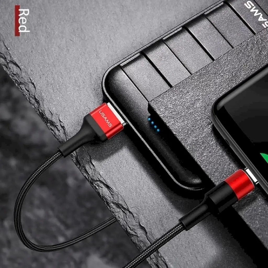 Кабель Usams U5 USB-A to Type-C US-SJ221, 2A, 1,2 м Red SJ221TC02 (6958444956640) - фото 3
