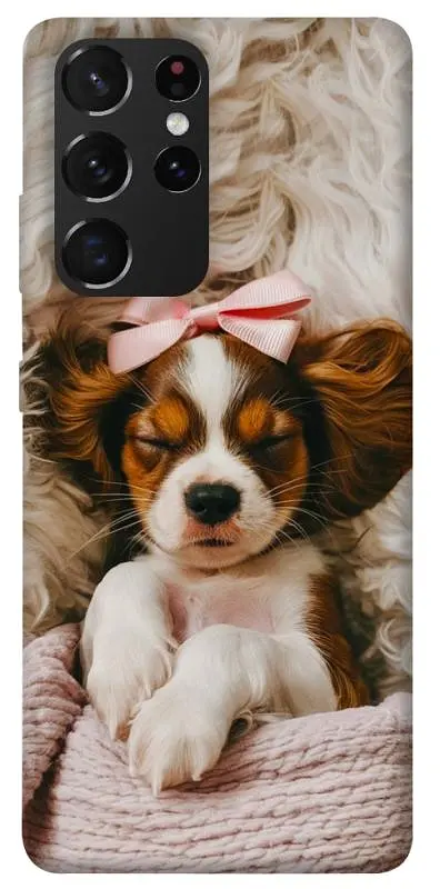 TPU чохол Demsky Sleepy spaniel для Samsung Galaxy S21 Ultra