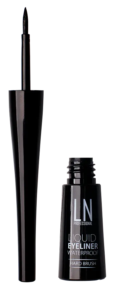 Жидкая подводка для глаз LN Professional Liquid Waterproof Eyeliner Hard Brush, твердая кисточка, тон 01, 3,5 мл - фото 2