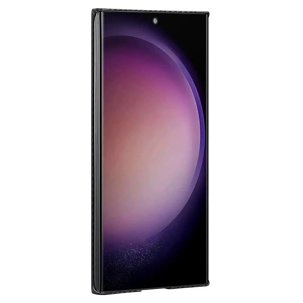 Оригінальний протиударний чохол для Samsung Galaxy S23 Ultra Pitaka MagEZ MagSafe Case 3 Twill Black/Grey KS2301U - фото 7