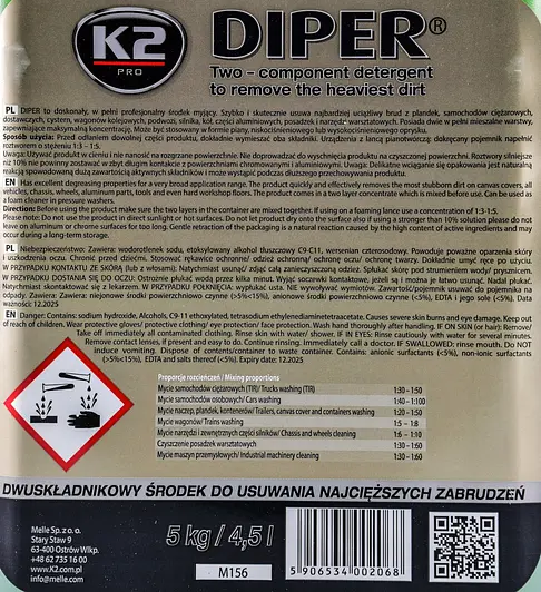 Піна активна для безконтактного миття K2 Diper PRO 5L 1:5 (M156) - фото 2