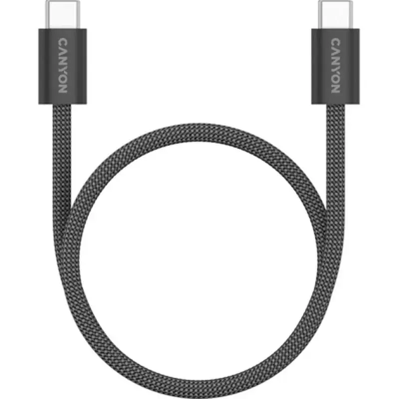 Дата кабель USB-C to USB-C 1.0m 60W Magnet Braided Black Canyon (CND-CCMG60AB15B)