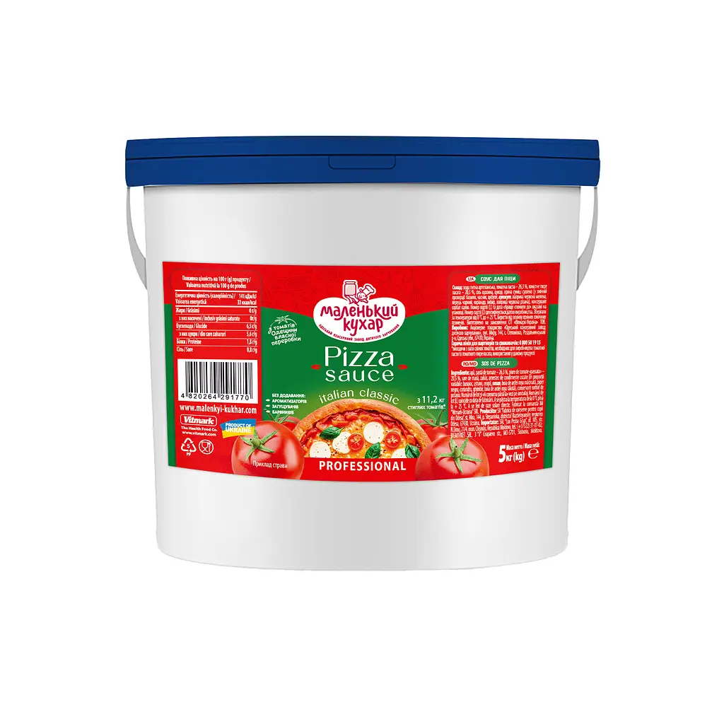 Томатний піца соус Маленький кухар 5.0 кг Pail