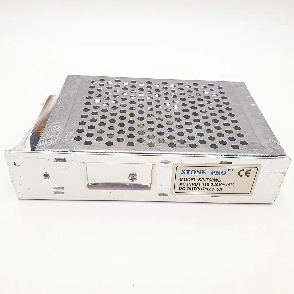Блок живлення перфорований трансформатор адаптер 12В 60Вт 12V 5A 110v/220v Stone Pro 60W метал - фото 2