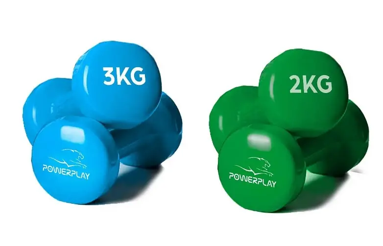 Набор гантелей в кейсе 12 кг. PowerPlay 4118 Fitness Dumbells (2 шт*1 кг, 2 шт*2 кг, 2 шт*3 кг) (PP_4118_12kg) - фото 8