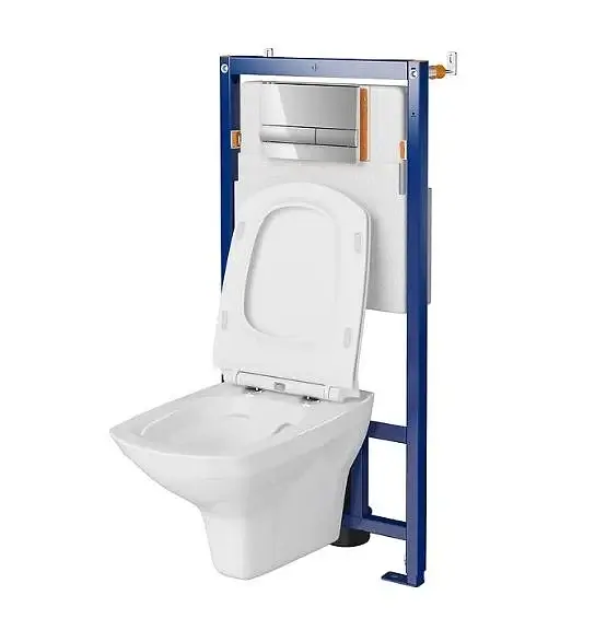 Інсталяція Cersanit Tech Line Opti з кнопкою Opti A2 + унітаз Carina CleanOn з сидінням Slim 30412 - фото 2
