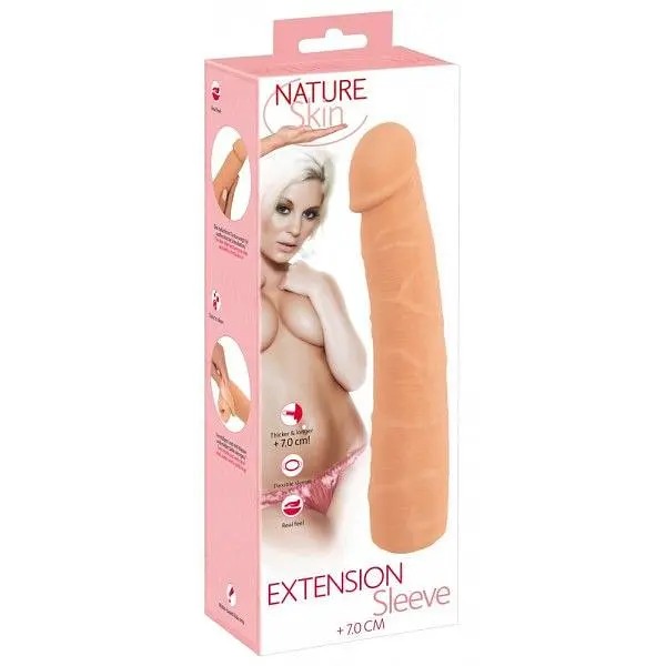 Насадка на член Orion Nature Skin Extension Sleeve, +7 см - фото 8