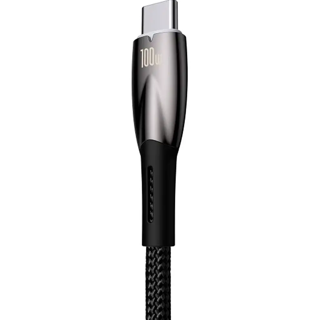 Кабель Baseus Glimmer Series USB-А to USB-C 100W 1m Black (CADH000401) [106120] - фото 3