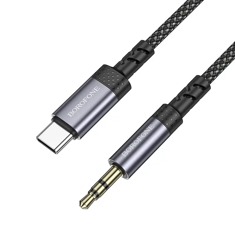 Аудіокабель Borofone BL24 Graceful digital audio conversion cable Type-C Сірий - фото 3