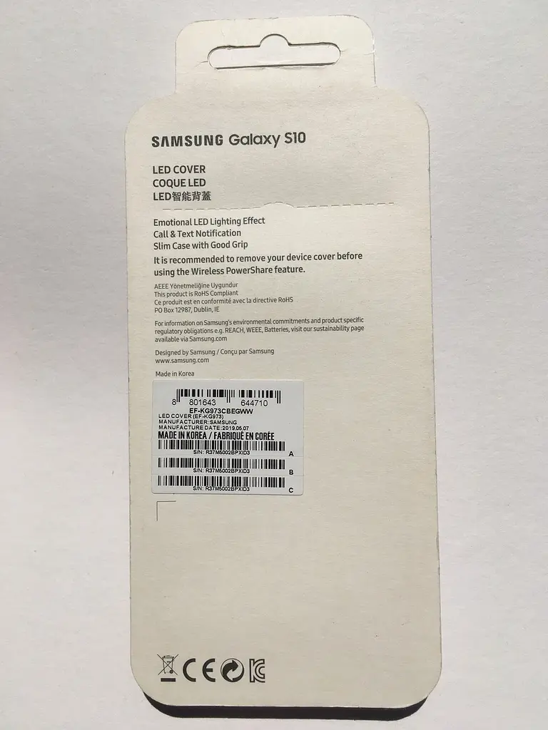 Чохол протиударний LED Cover EF-KG973 для Samsung Galaxy S10 (6.1") Black - фото 8