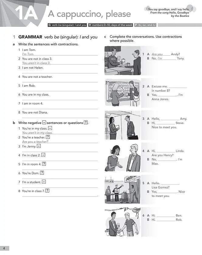 English File (4th Edition) Beginner Workbook with Key - фото 2