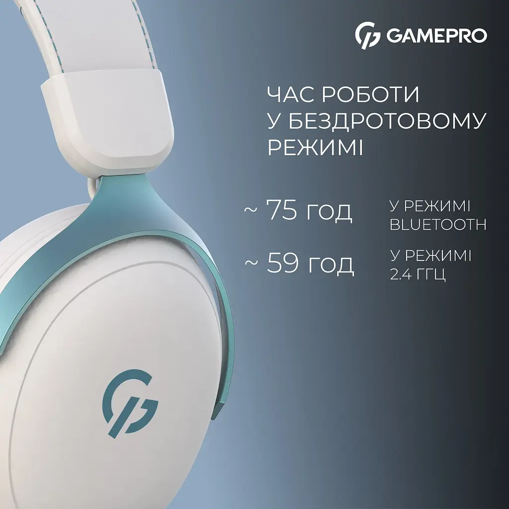 Гарнітура GamePro Asgard Freya Pro White-Blue (HSW201WB) - фото 6