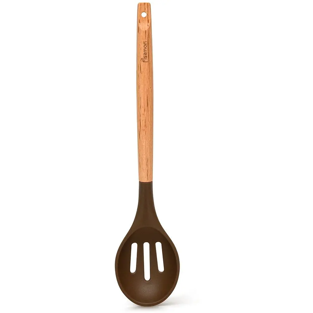Ложка сервировочная Fissman Chef's Tools с отверстиями 32 см шоколадная (1459) - фото 2