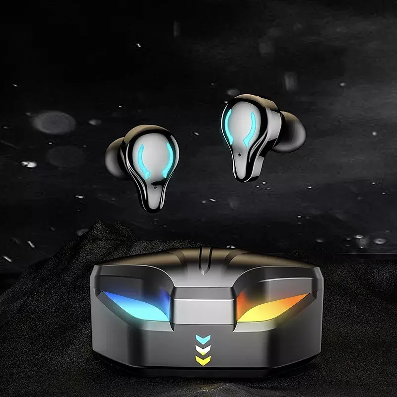 Игровые беспроводные наушники Bluetooth TWS X1 с зарядным кейсом индикатором заряда и LED подсветкой - фото 4