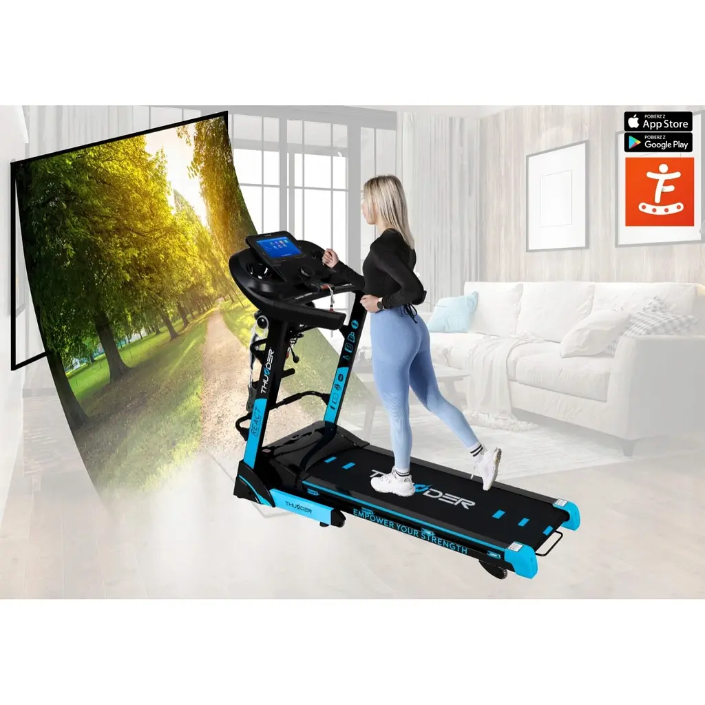 Беговая дорожка THUNDER React-DS Black - фото 2