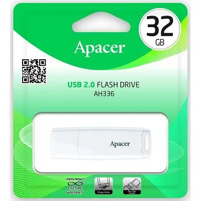 USB флеш накопичувач Apacer 32GB AH336 White USB 2.0 (AP32GAH336W-1) - фото 4