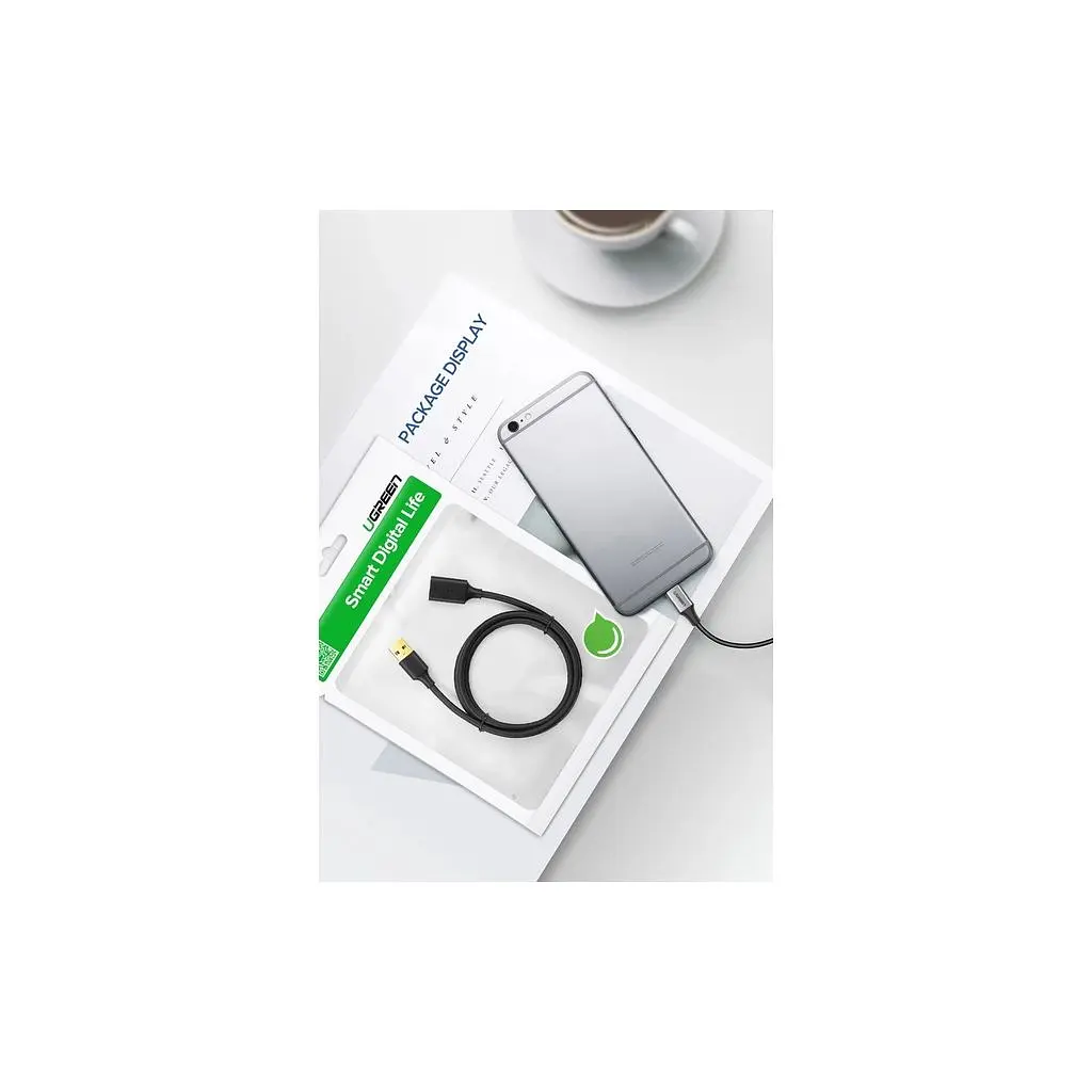 Дата кабель USB 3.0 AM/AF 1.5m US129 black Ugreen (30126) - фото 10