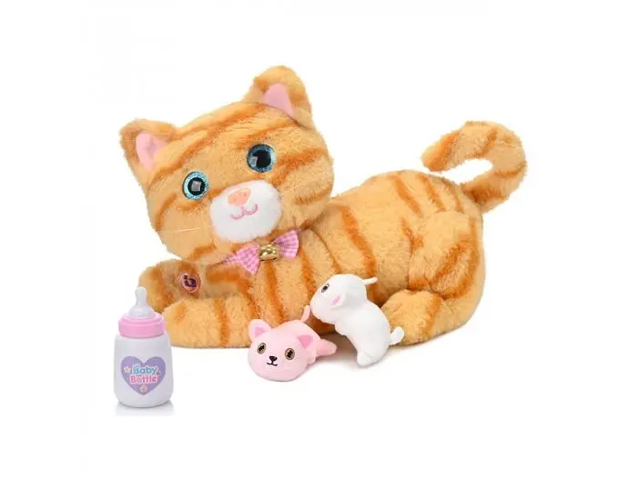 Інтерактивна іграшка Кішка з кошенятами, WToys (руда) - фото 3