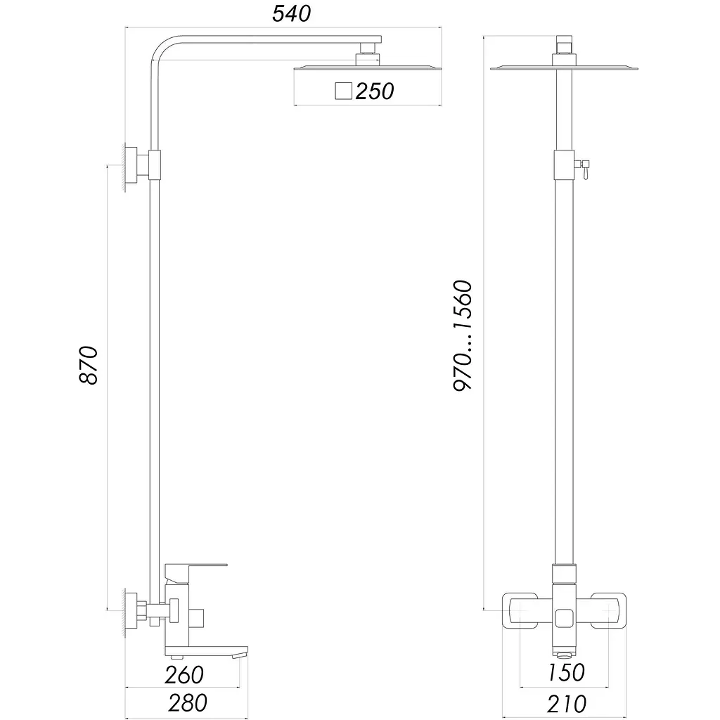 Душова система Globus Lux Sicilia PLUS-SBQ-SH-02-304 000024951, Нержавіюча сталь - фото 6