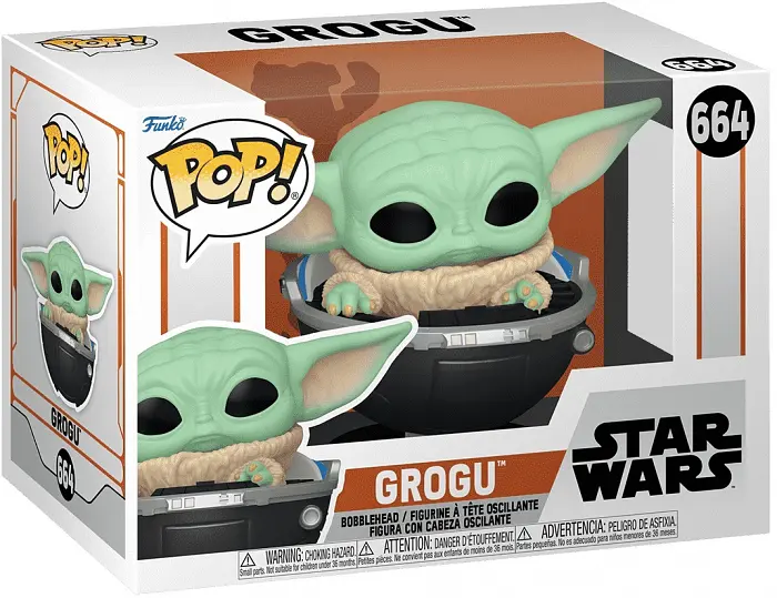 Фигурка Funko Pop Звездные войны: Мандалорец Грогу Star Wars: The Mandalorian Grogu 10 см FP SW G 664 - фото 3