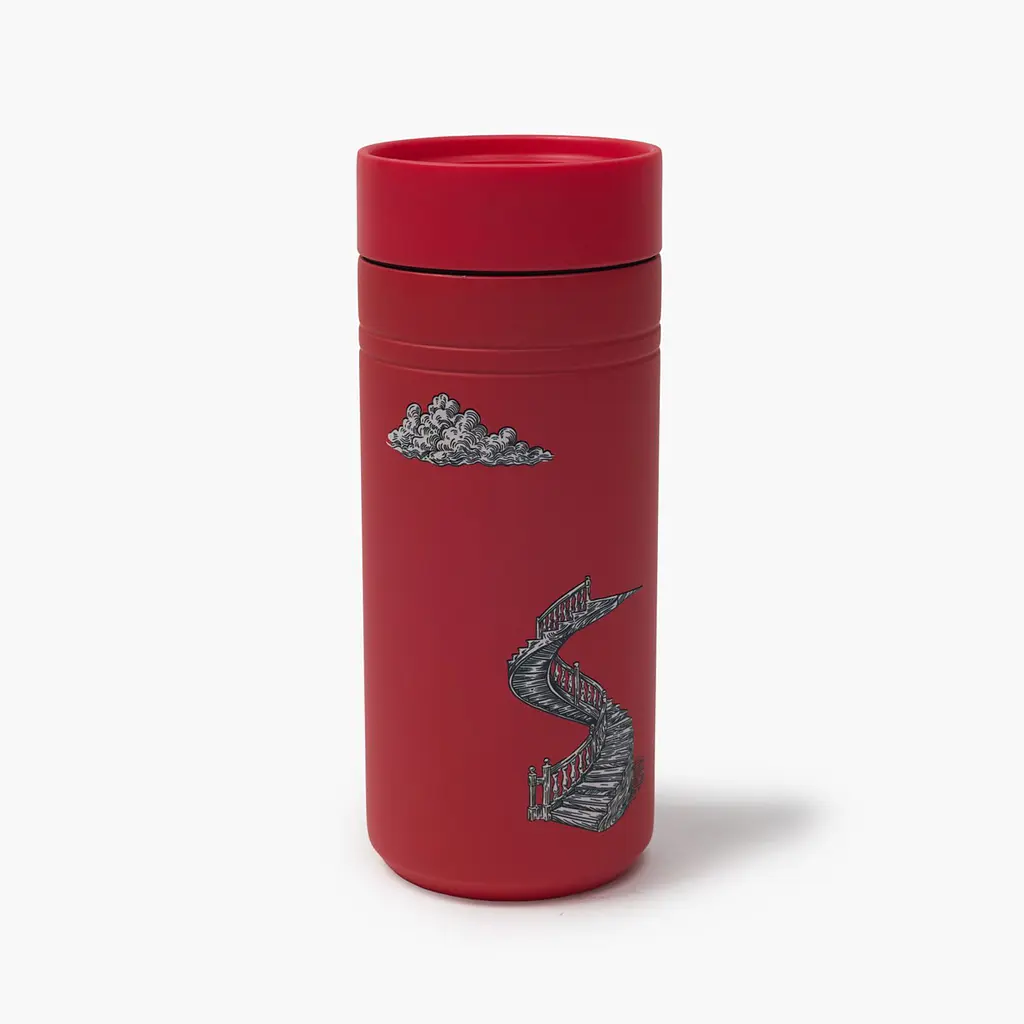 Термос MBM Home 350 мл красный с принтом (KP-159 RED/PRINT) - фото 2