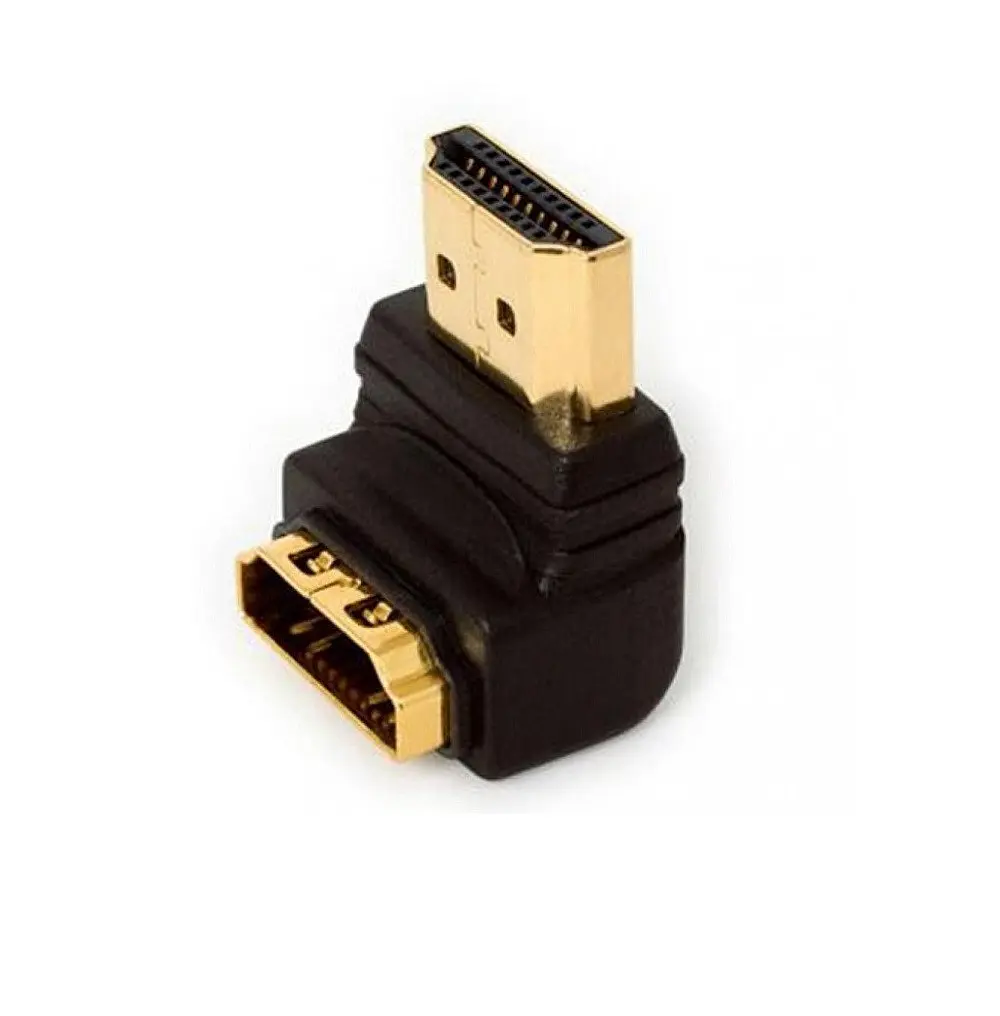 Перехідник Atcom тато Hdmi гніздо Hdmi кутовий gold пластик - фото 3