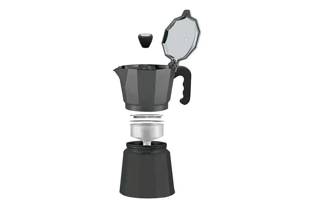 Кофеварка гейзерная алюминиевая Maestro MR-1666-9-BLACK 450 мл черная - фото 2