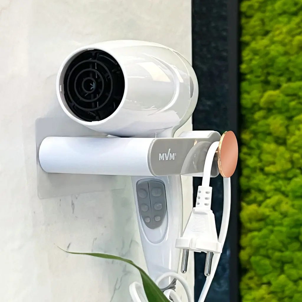 Держатель для фена MVM BP-32, белый с серым (BP-32 WHITE/GRAY) - фото 3