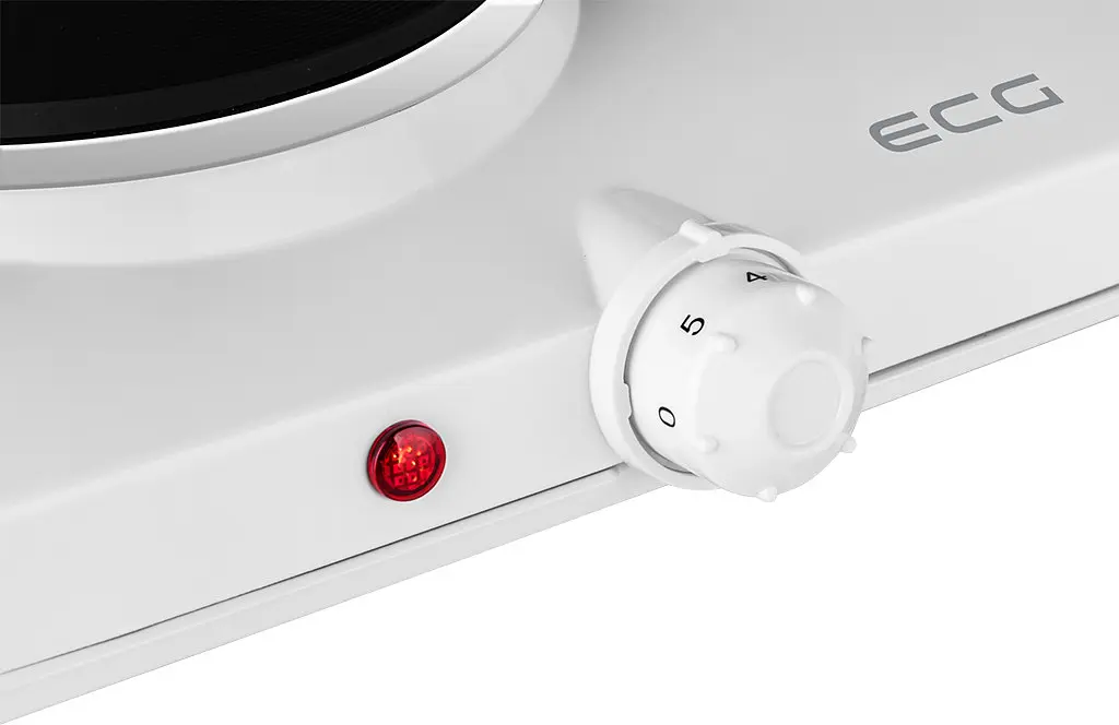 Електроплита ECG EV 2512 white - фото 2