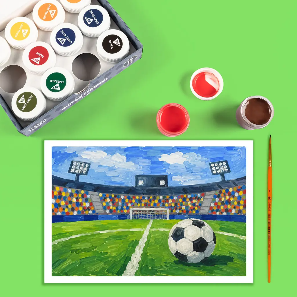 Фарби гуашеві Yes Football 12 кольорів 20 мл (230453) - фото 3