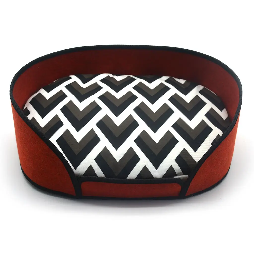 Лежак для котів та собак Олімп №4 460х620х175 мм червоний - фото 4