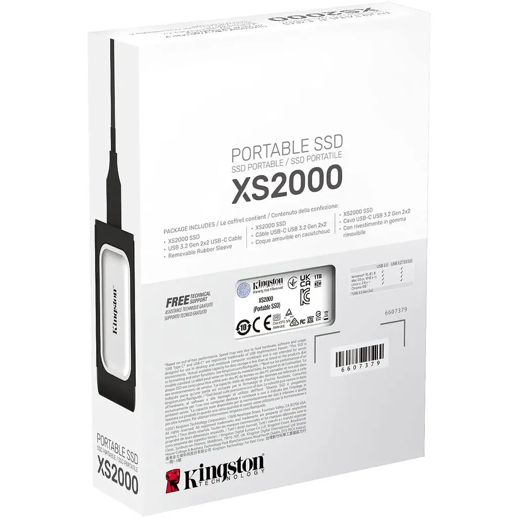 Портативний SSD Kingston 1TB USB 3.2 Gen 2x2 Type-C XS2000 - фото 6