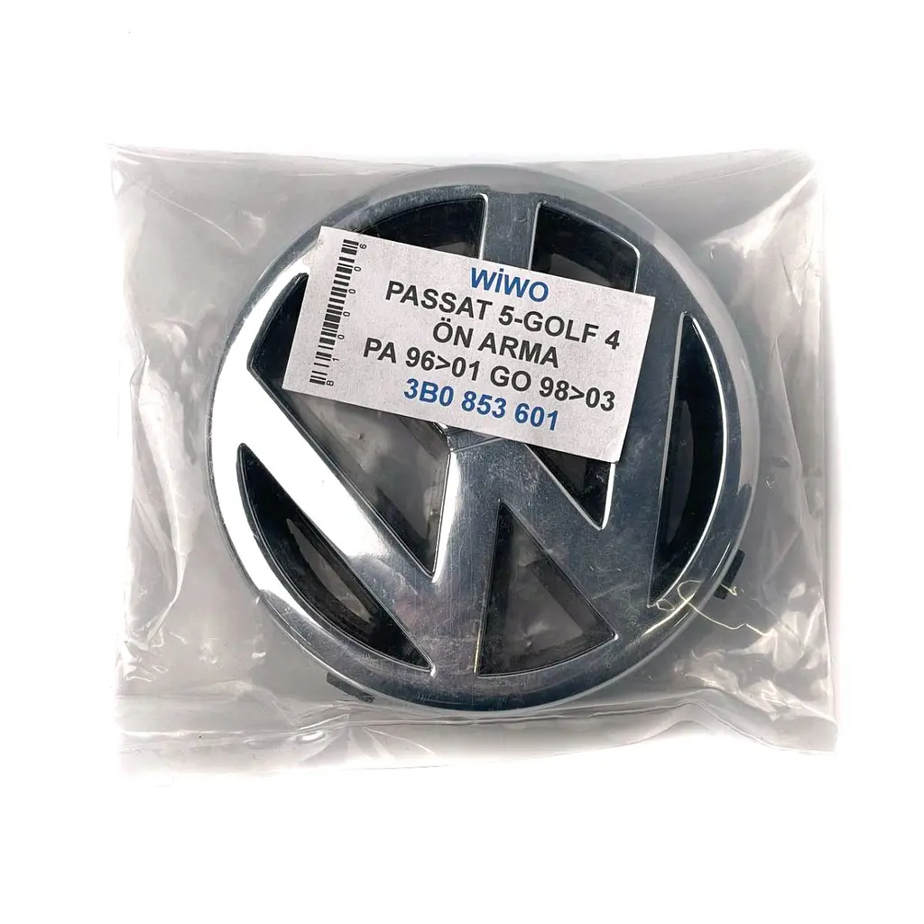 Емблема для Volkswagen Golf 4 Passat B5 115 мм вставна Плоска (3B0 85 601) - фото 3