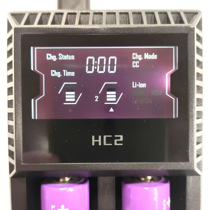 Зарядное устройство для аккумуляторов HC2 Charger на 2 аккумулятора 18650 и других - фото 6
