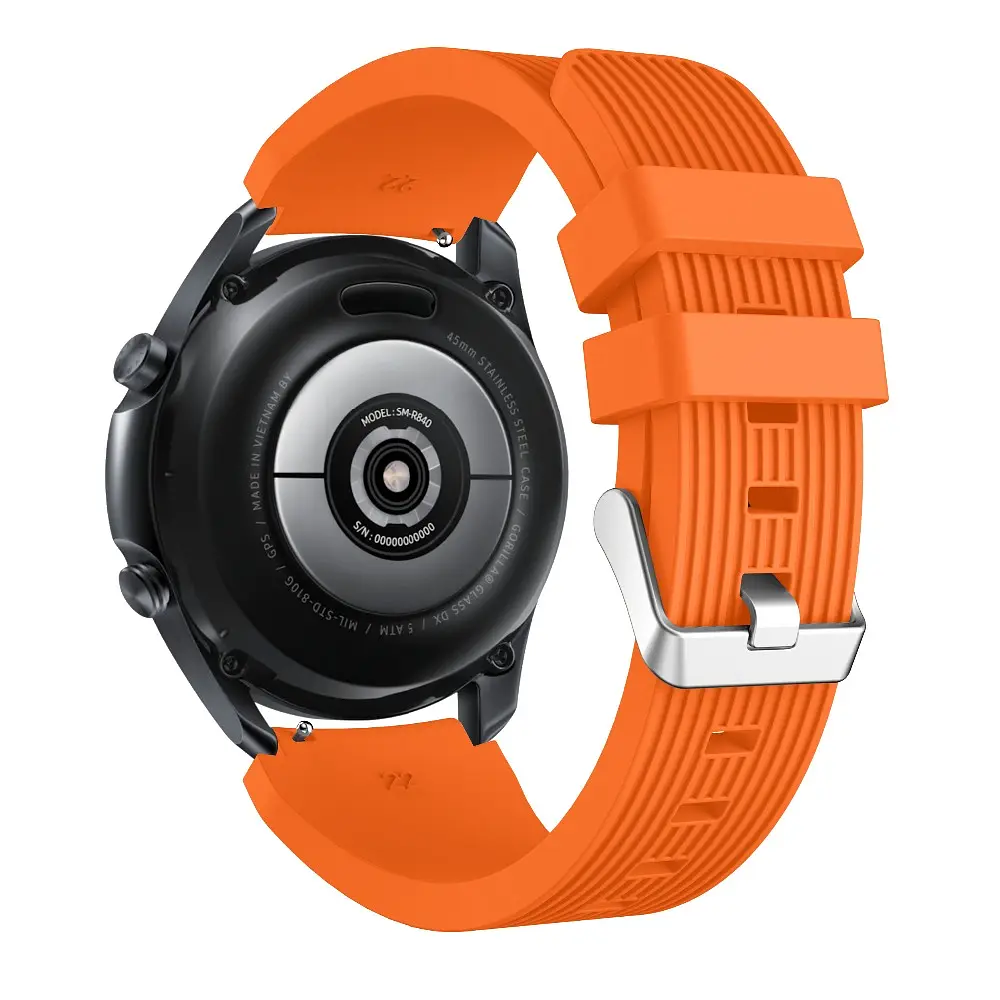 Силиконовый ремешок Watchbands Galaxy на смарт-часы Samsung Galaxy Watch 3 45mm - оранжевый (WB001GALAXYORANGE53) - фото 2