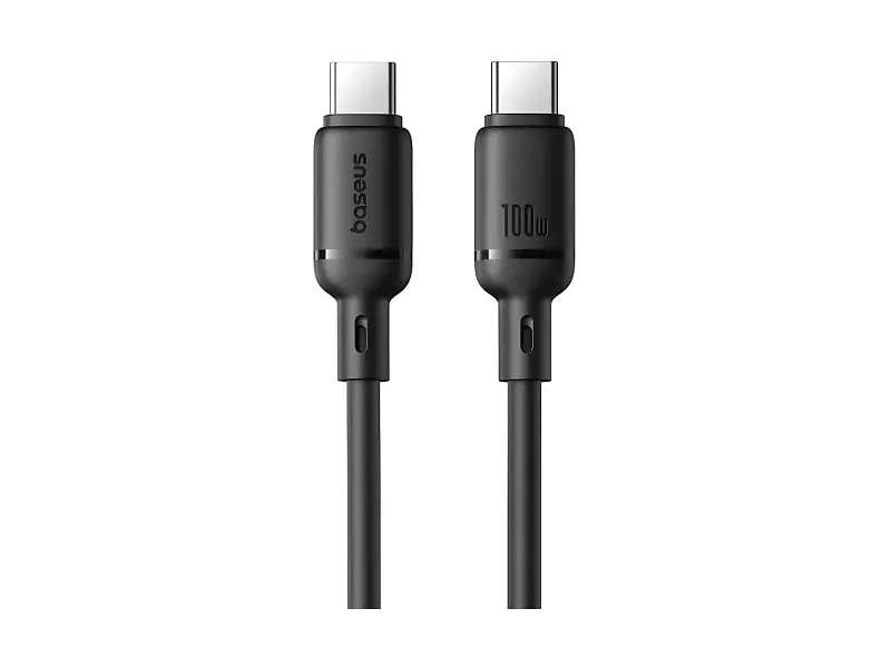 Кабель USB Type-C BASEUS Silky Series USB Type-C to USB Type-C 100W 1m Black (P10377704113-00) - фото 3