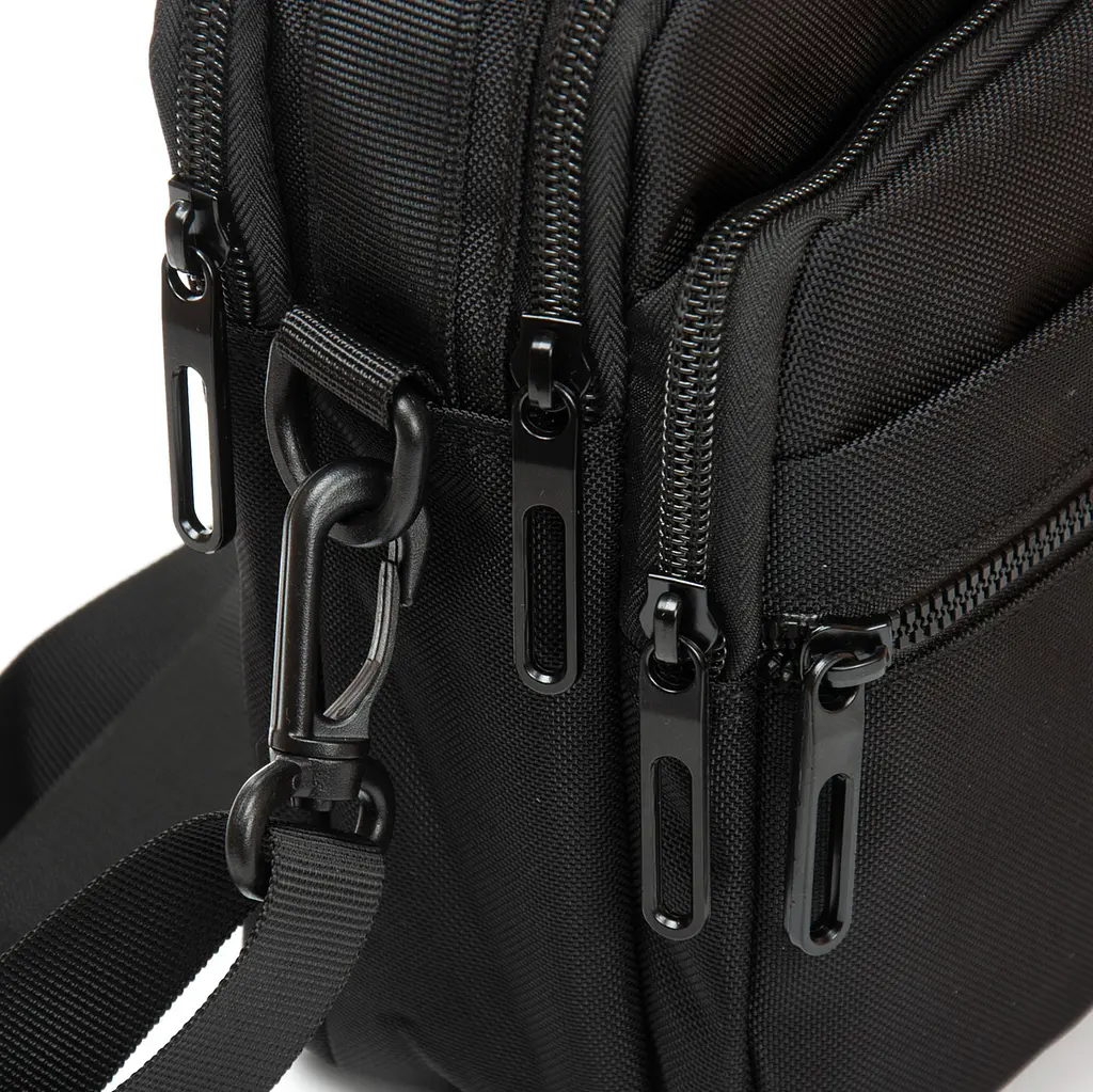 Сумка чоловіча через плече Lanpad Чорна (LAN82077 black) - фото 7