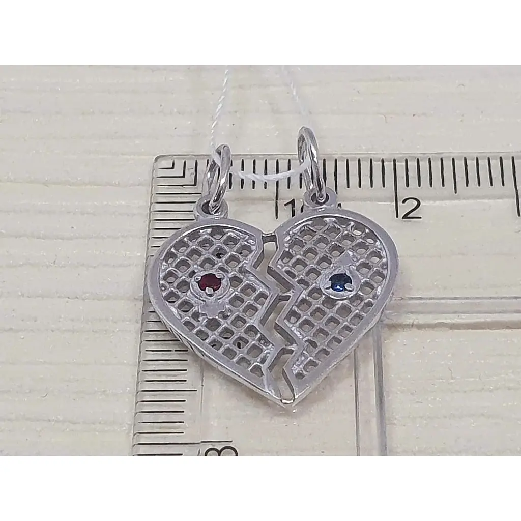 Серебряная парная подвеска Vegas Сердце с фианитами. 30019Р - фото 3