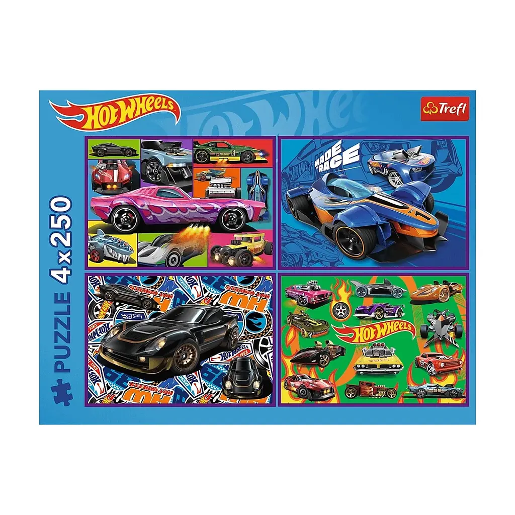 Пазл Trefl Hot Wheels Гоновчний автомобіль 4х 250 елементів (5900511133127) - фото 6