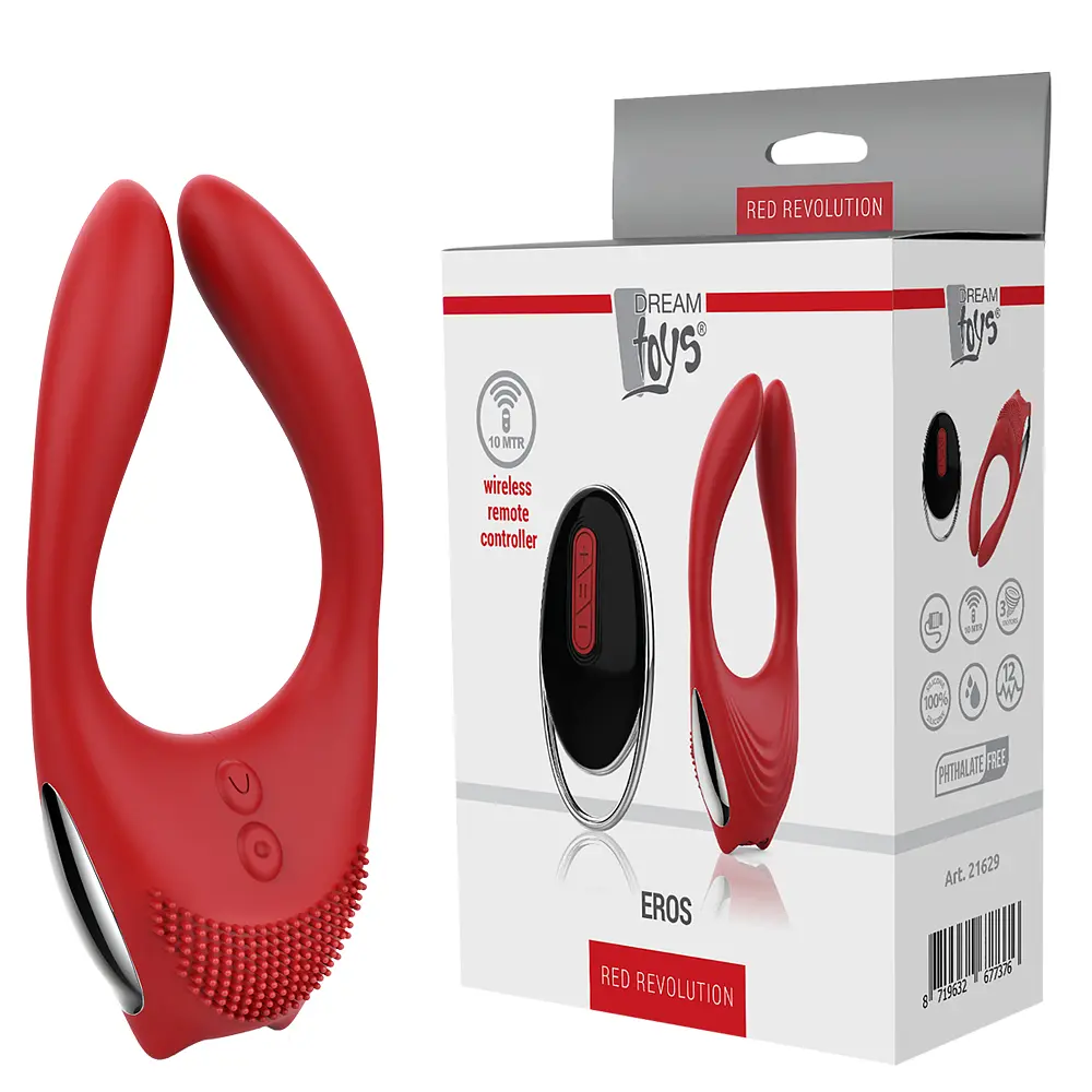 Вібратор Dreamtoys Red Revolution Eros 12 см червоний - фото 3