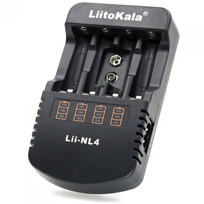 Зарядний пристрій Liitokala Lii-NL4 для AA, AAA, 9V, 4 канали, автоматичне відключення - фото 2
