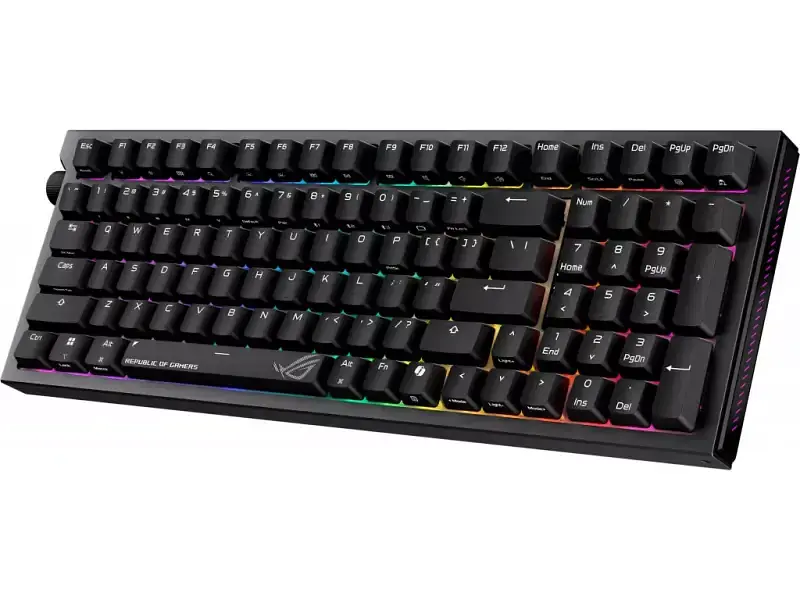 Клавіатура Asus ROG Strix Morph 96 Wireless NX Snow V2 Black (90MP04IF-BKMA03) - фото 2