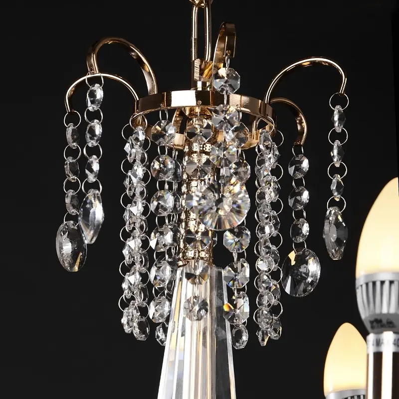 Люстра свеча Brille подвесная хрустальная E14 40W G (BCL-380S/3) - фото 8