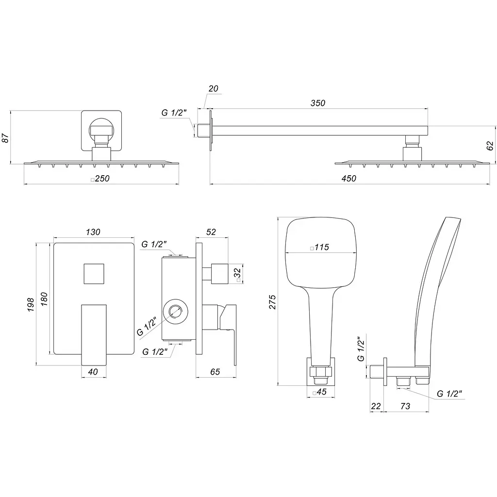 Душова система Globus Lux Smart GLM-205-GP, Графіт - фото 9