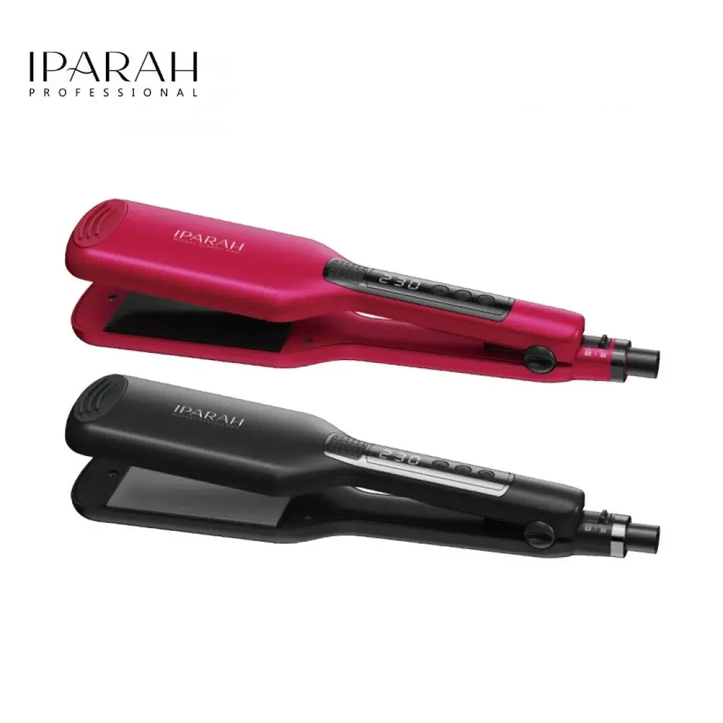 Професійний керамічний випрямляч плойка для волосся Стайлер IPARAH P-120R потужність 77Вт-85Вт Червоний - фото 2