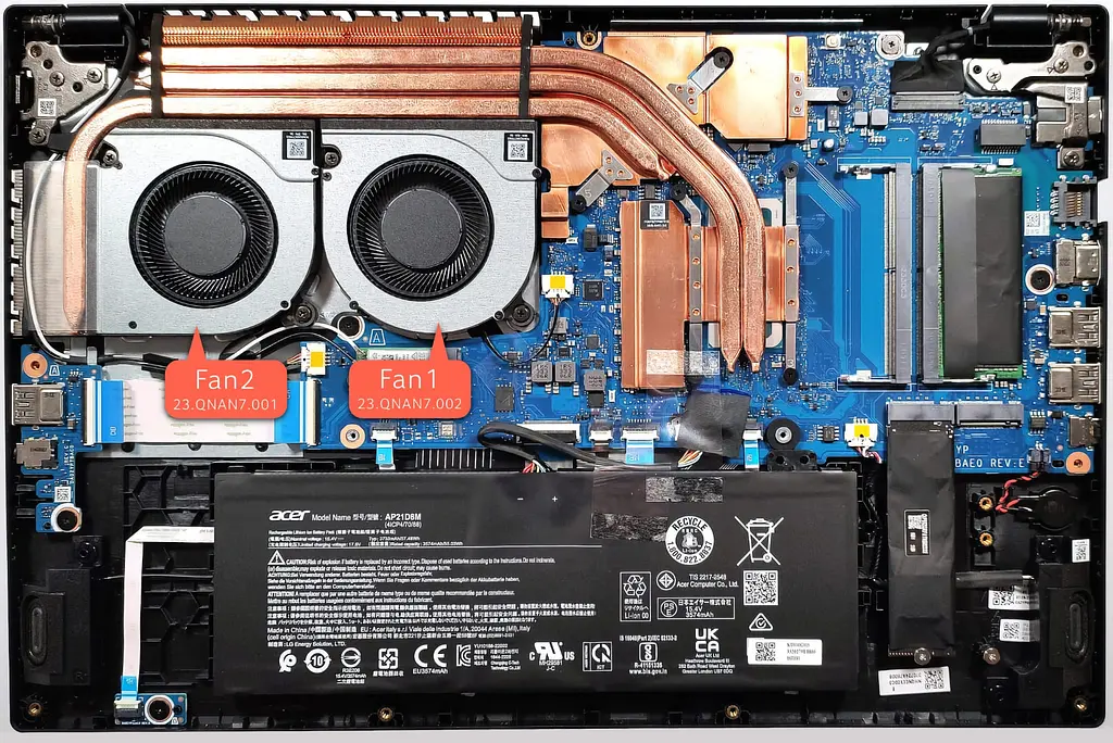 Вентилятор Acer кулер для моделей ноутбука Nitro V 15 ANV15-41, ANV15-51, Aspire A715-78, A3D15-71 (Fan 2) DFSCL12E16486N, 12V, 4pin - фото 4